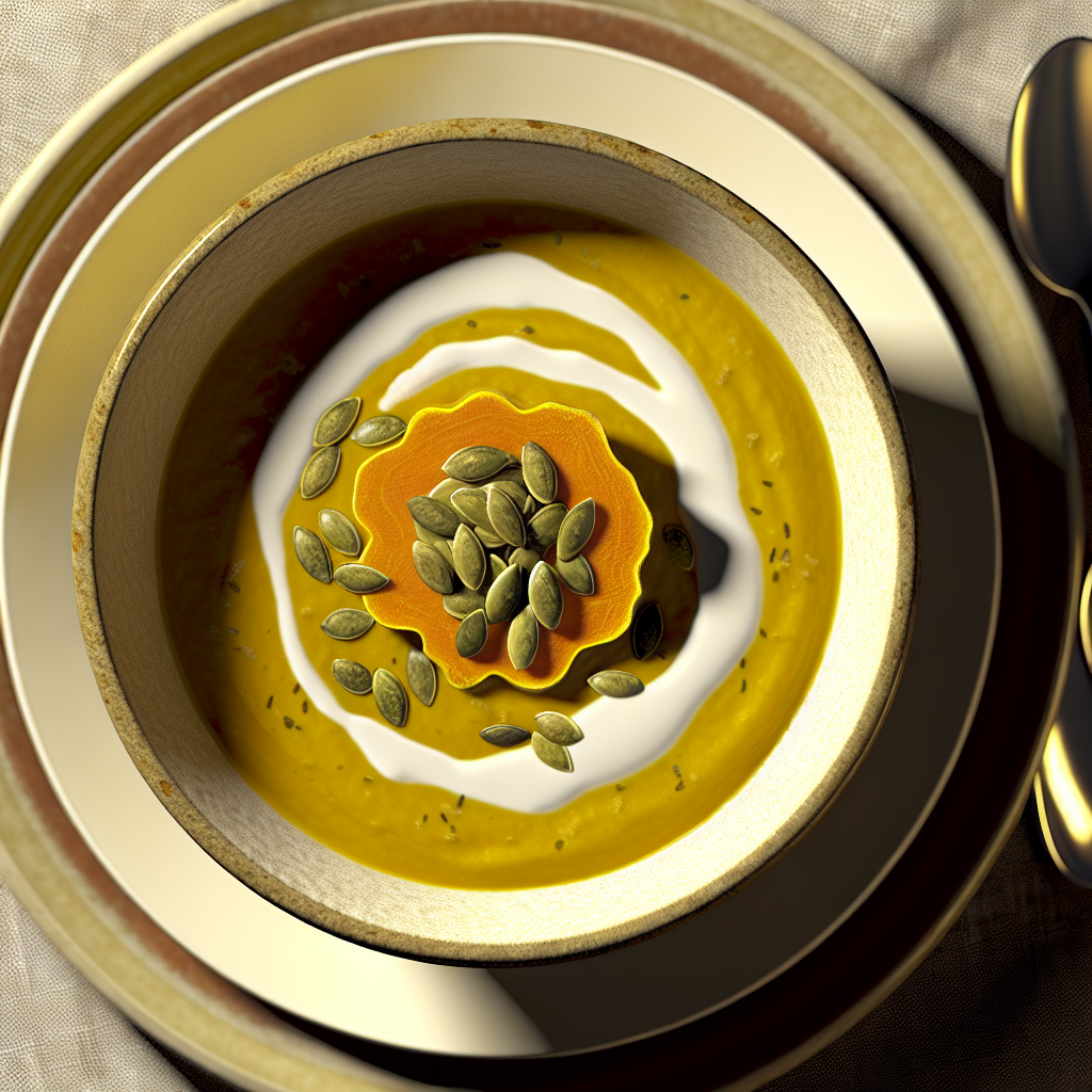 Delicious acorn squash soup