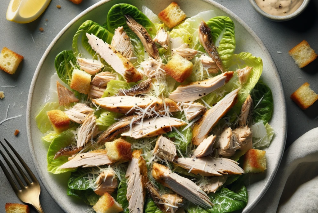 Left-over Chicken Caesar Salad