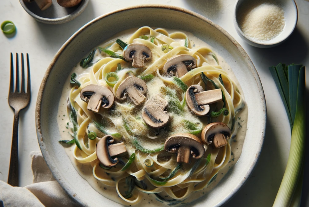 Mushroom and Leek Pasta