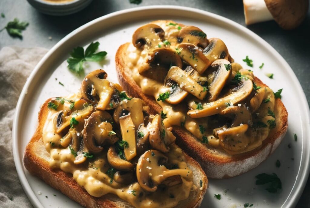 Creamy Dijon Mushroom Toast