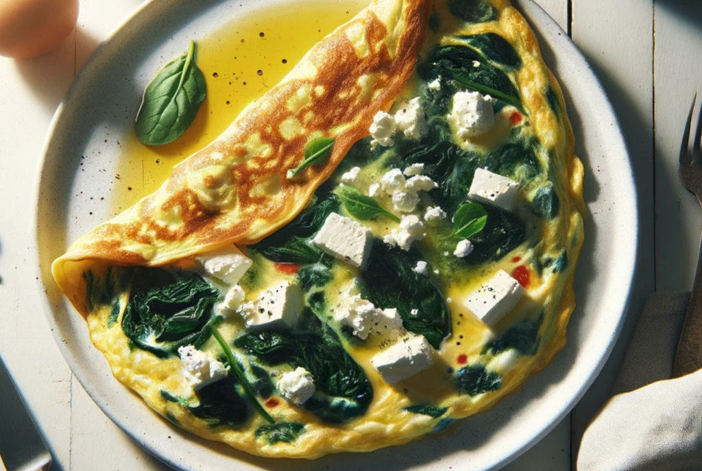 Feta and Spinach Omelette