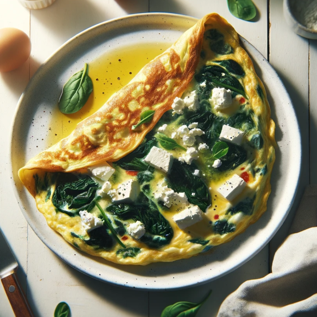 Feta and Spinach Omelette