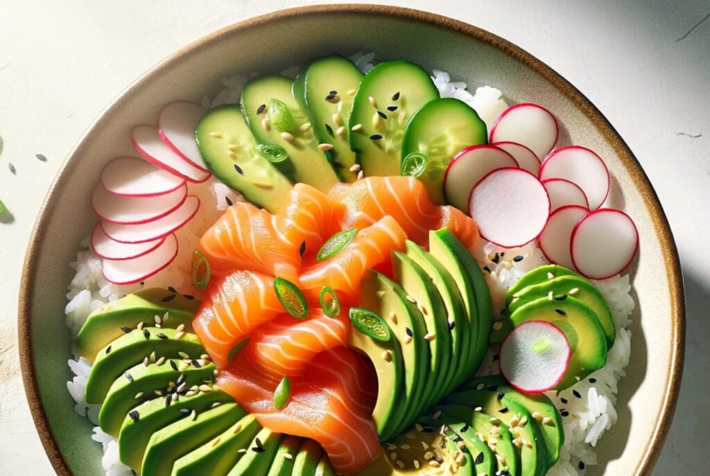 Smoked Salmon and Avocado Rice Bowl