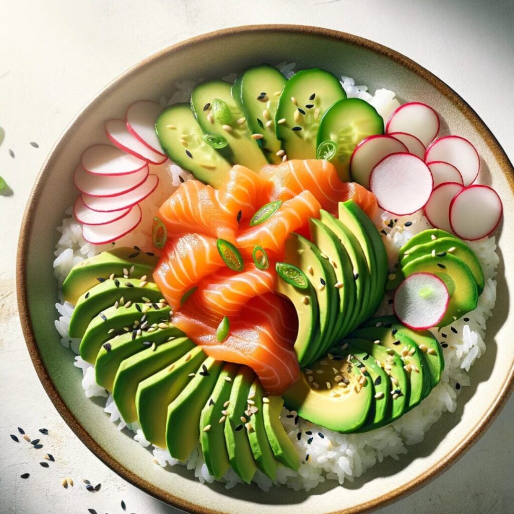 Smoked Salmon and Avocado Rice Bowl