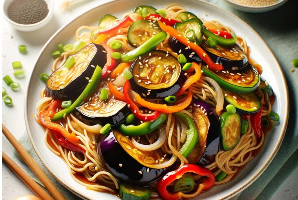 Sweet and Sour Aubergine Stir-Fry