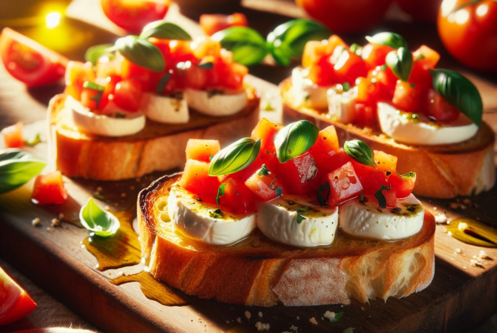 Tomato and Mozzarella Bruschetta