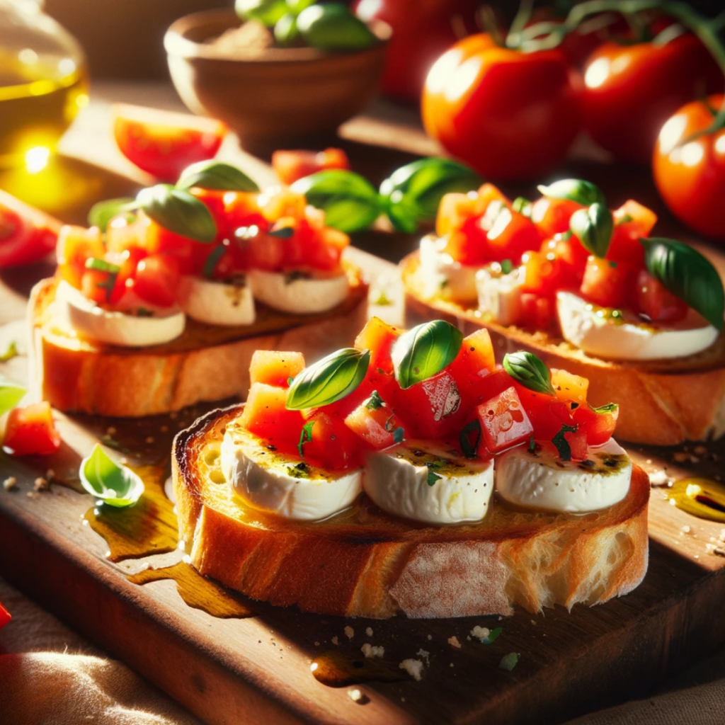 Tomato and Mozzarella Bruschetta