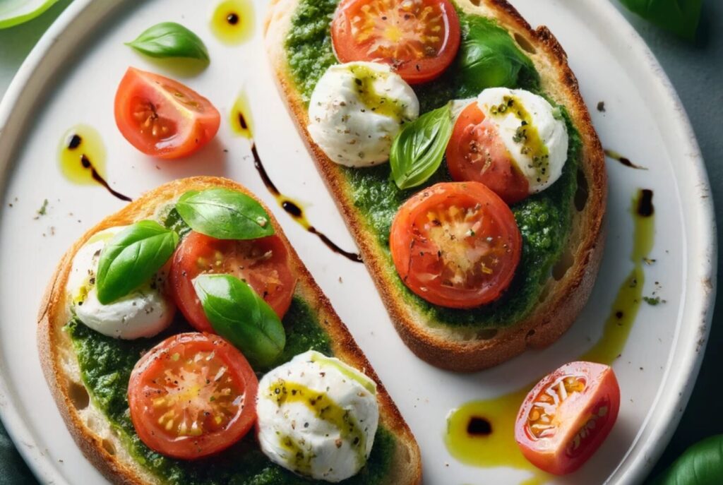 Artichoke Pesto and Burrata Toast