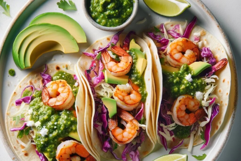 Chimichurri Prawn Tacos