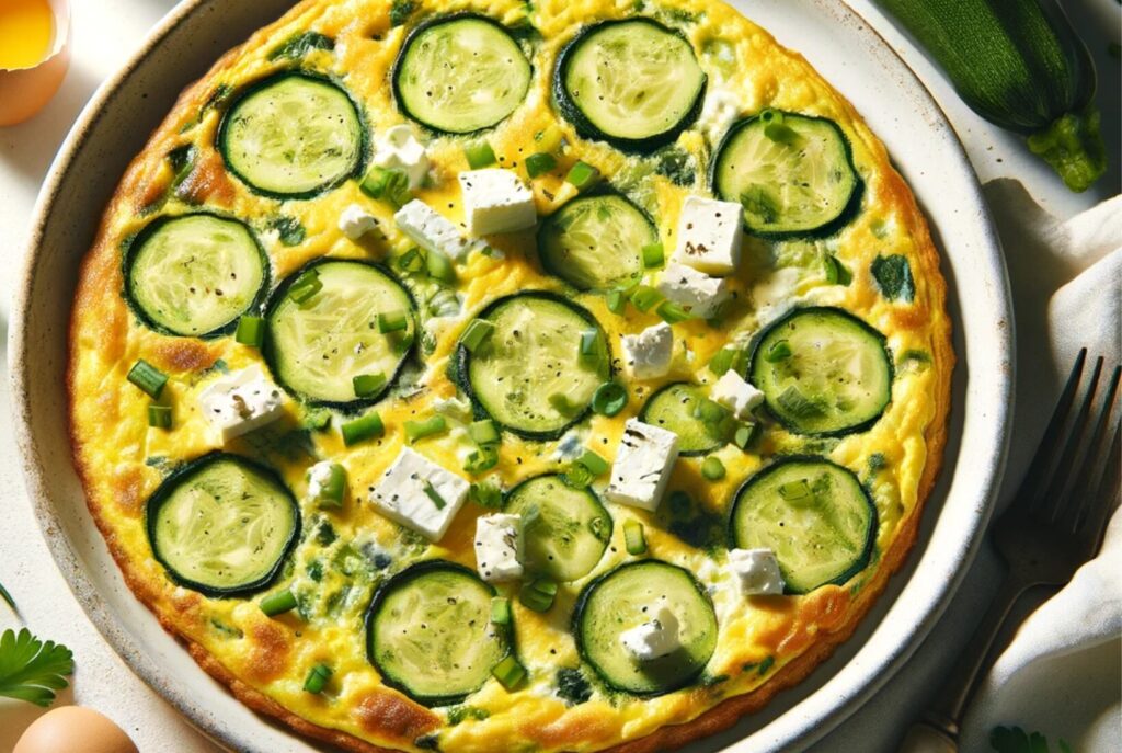 Courgette and Goat Cheese Frittata