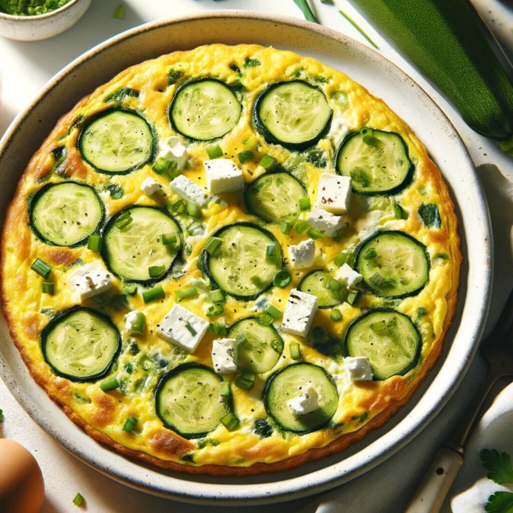 Courgette and Goat Cheese Frittata