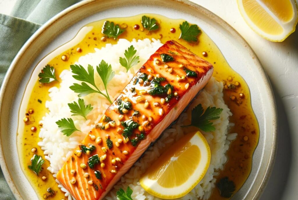 Honey Mustard Glazed Salmon