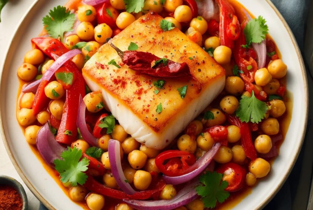 Harissa Cod And Chickpeas