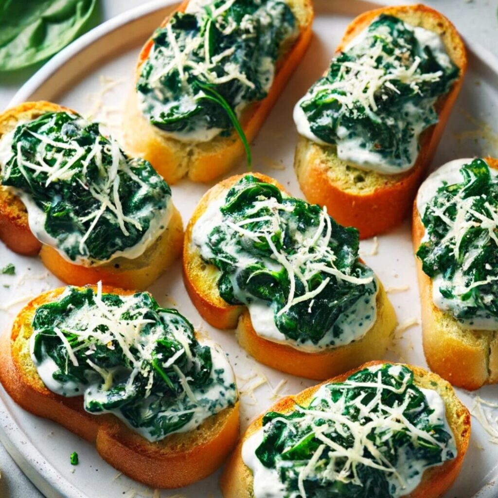 Spinach and Artichoke Crostini