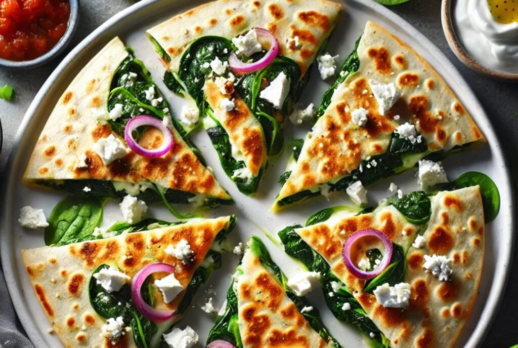 Spinach and Goat Cheese Quesadillas