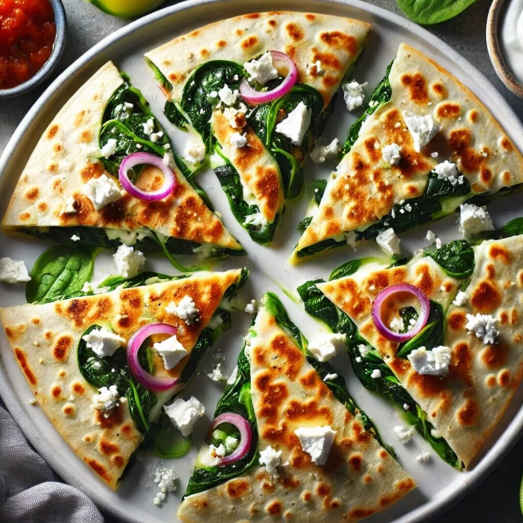 Spinach and Goat Cheese Quesadillas