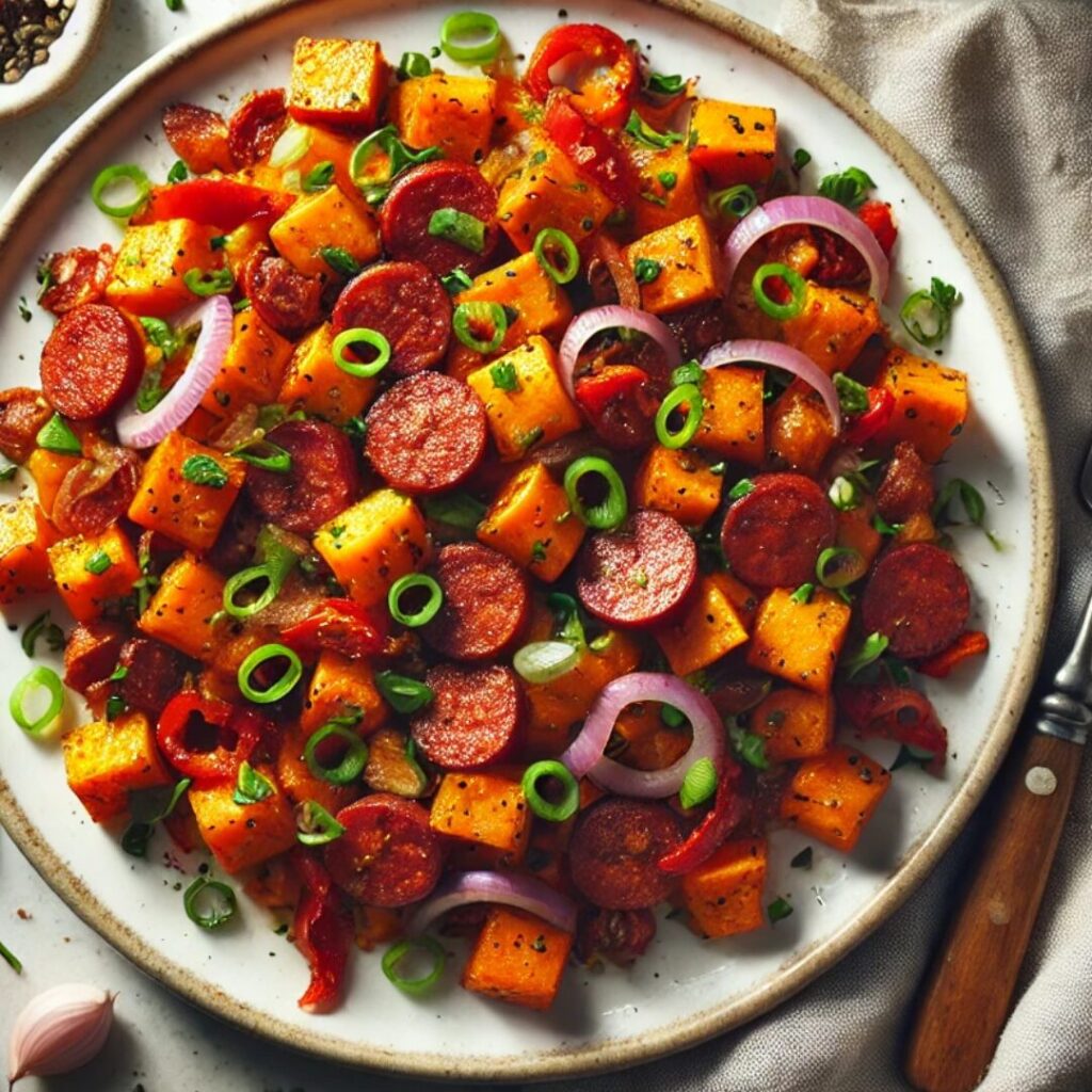 Chorizo and Sweet Potato Hash