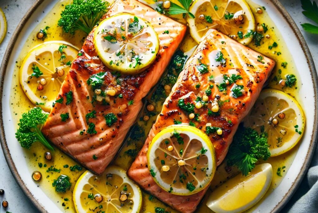 Pan-Seared Salmon with Lemon Butter Sauce