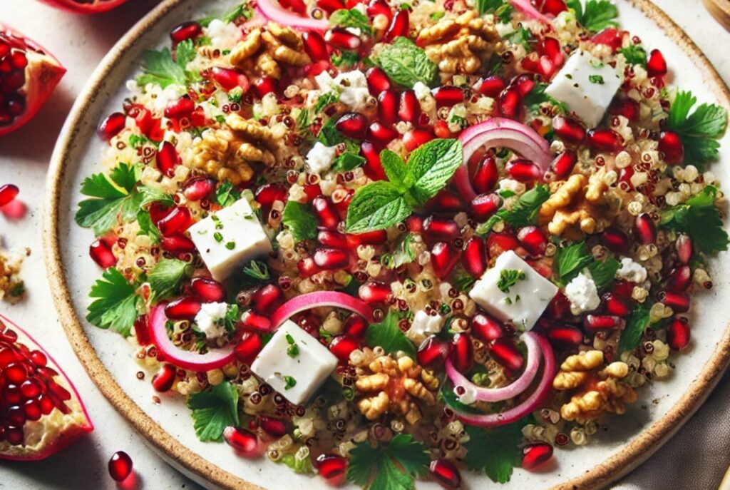 Pomegranate and Quinoa Salad with Feta