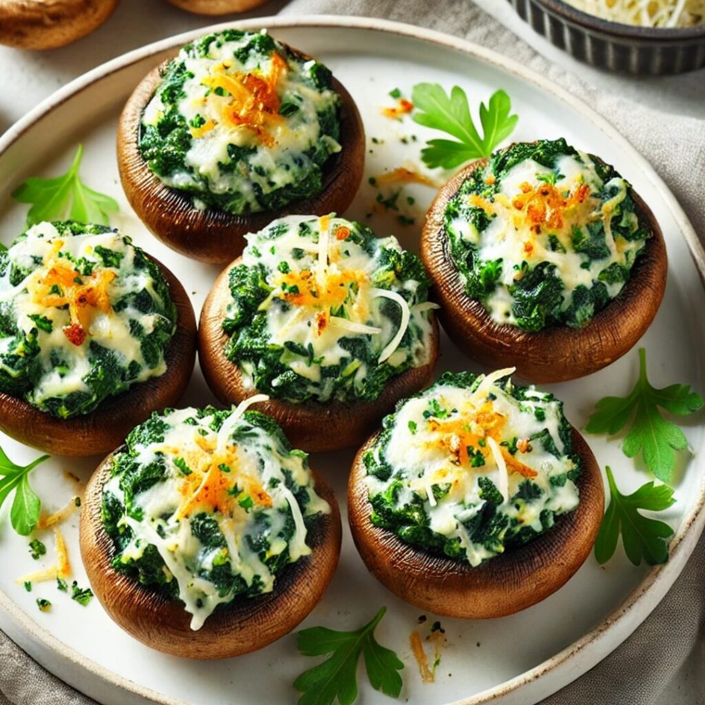 Spinach and Ricotta Stuffed Mushrooms