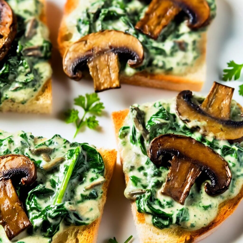 Creamy Mushroom and Spinach Toast