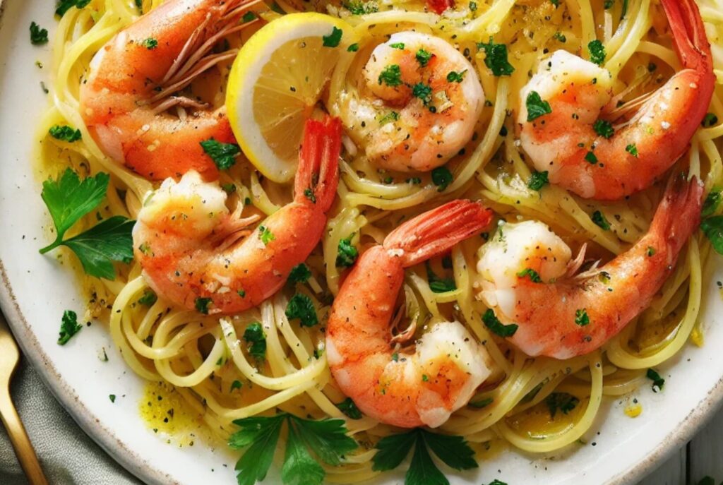 Garlic Lemon Prawn Pasta