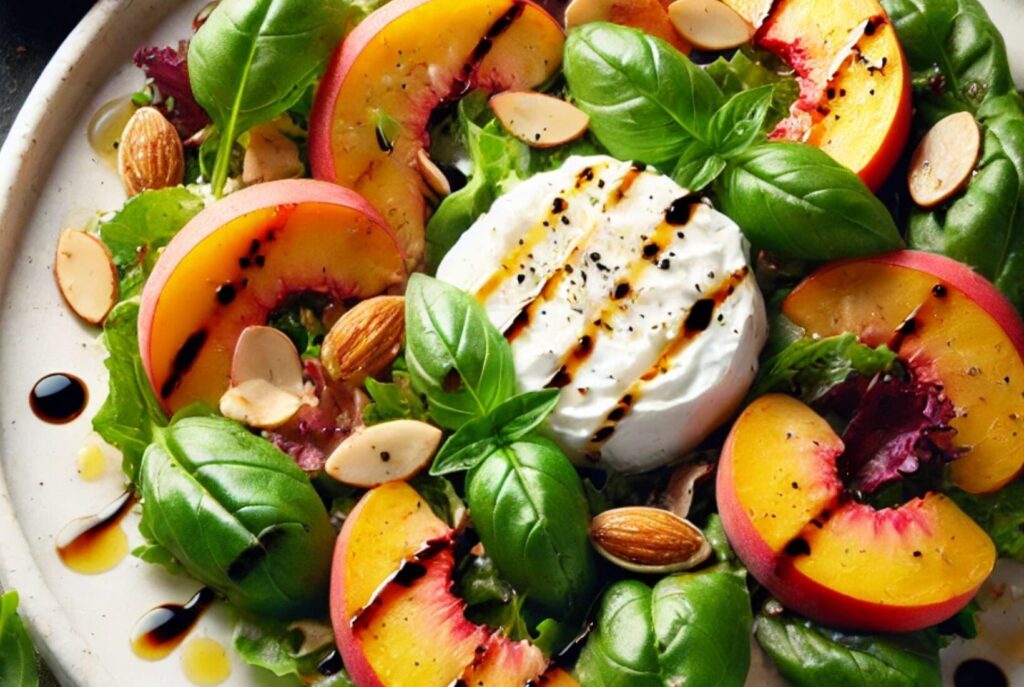 Peach and Burrata Salad