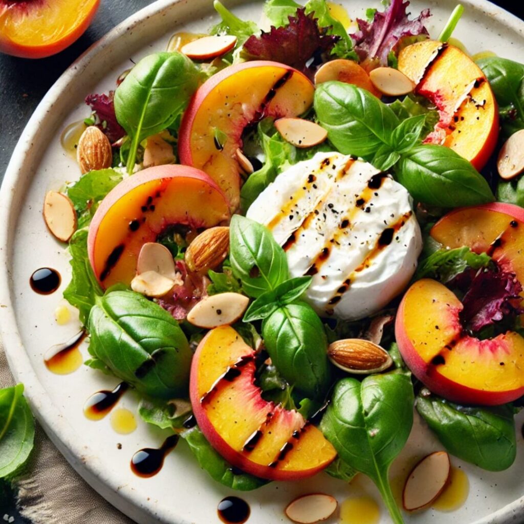 Peach and Burrata Salad