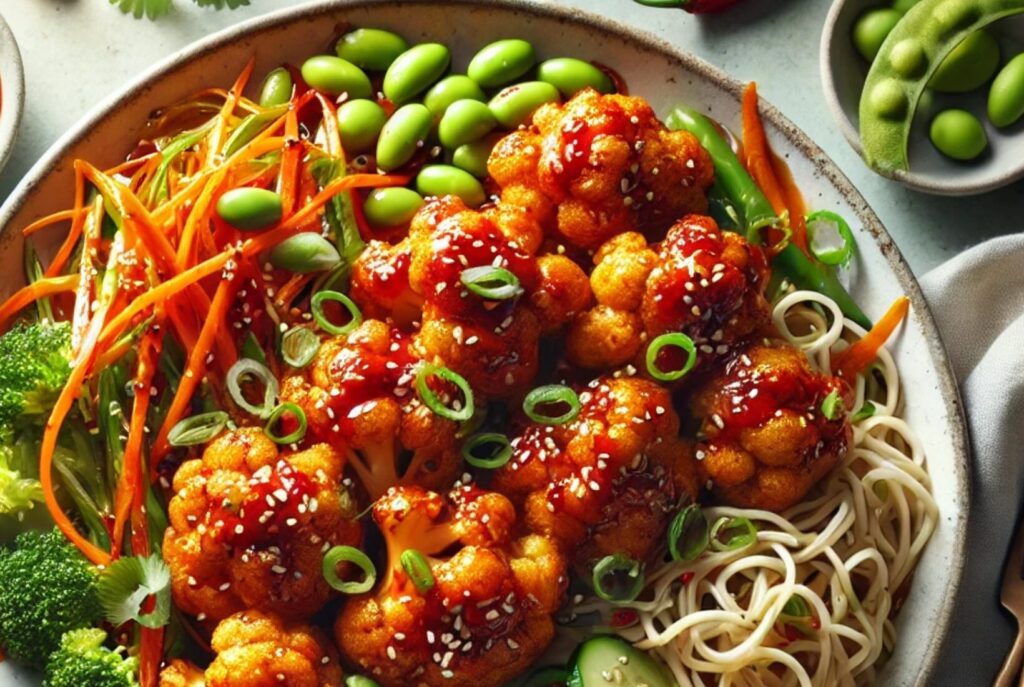 Crispy Gochujang Cauliflower Noodles