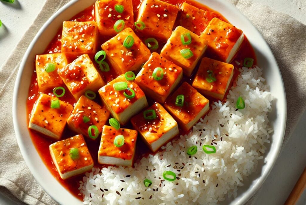 Korean Gochujang Tofu with Rice