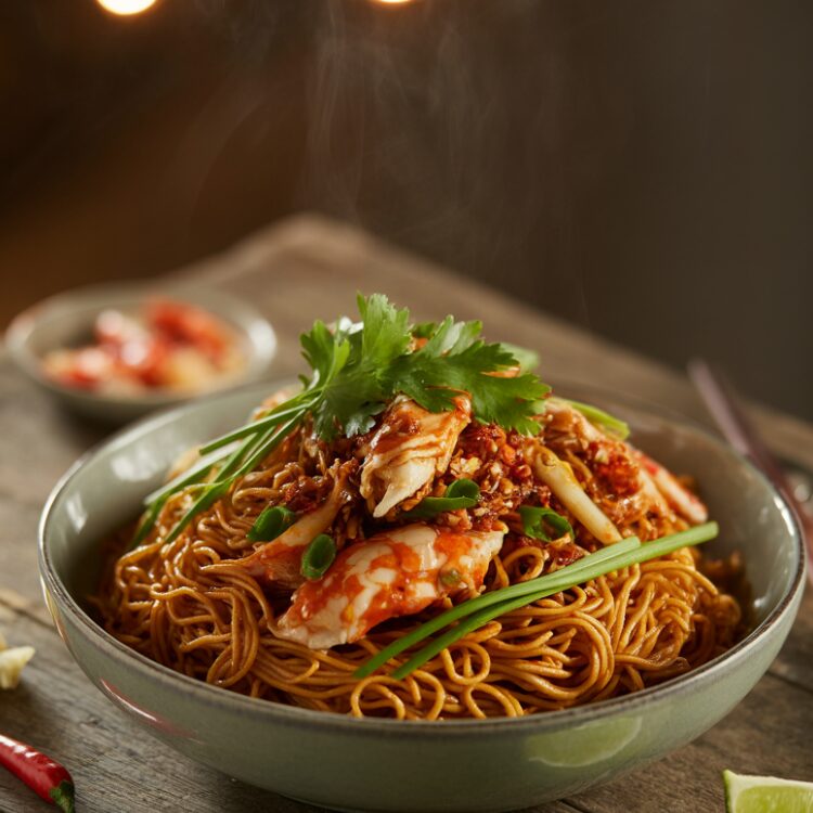 Chilli Crab & Spring Green Noodles