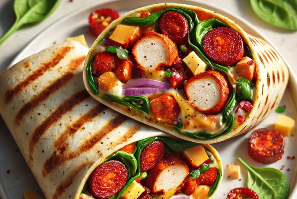 Paprika Chicken & Chorizo Toasted Wrap