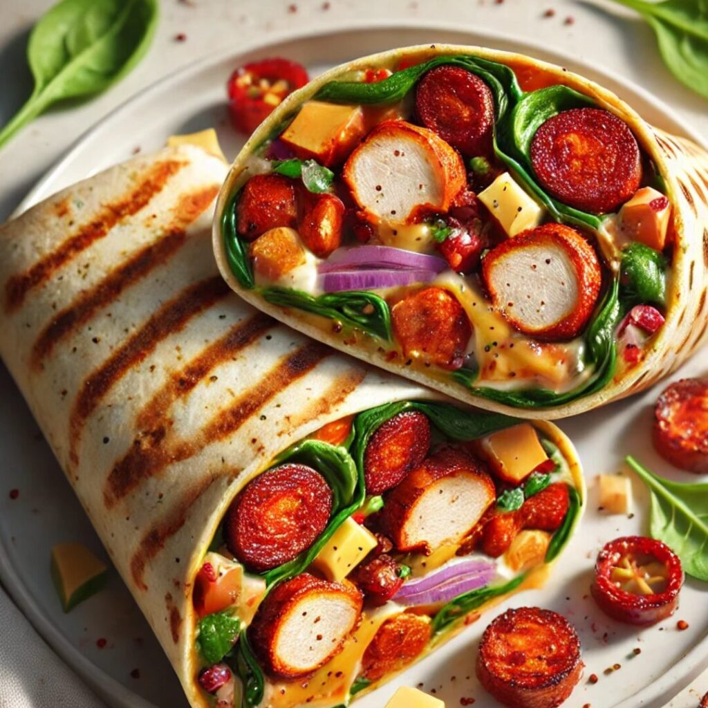 Paprika Chicken & Chorizo Toasted Wrap