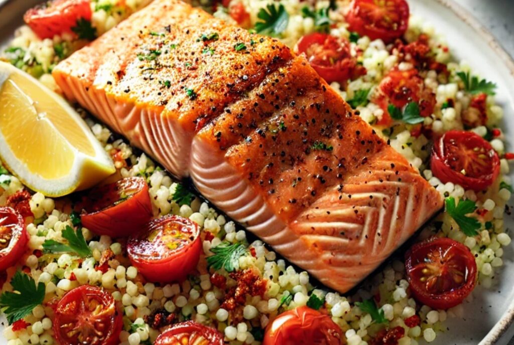 Spiced Salmon with Tomato Couscous