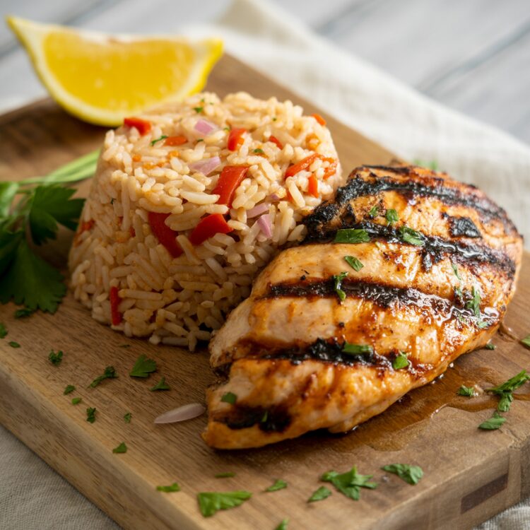 Grilled Chicken Breast with Peri Peri Rice
