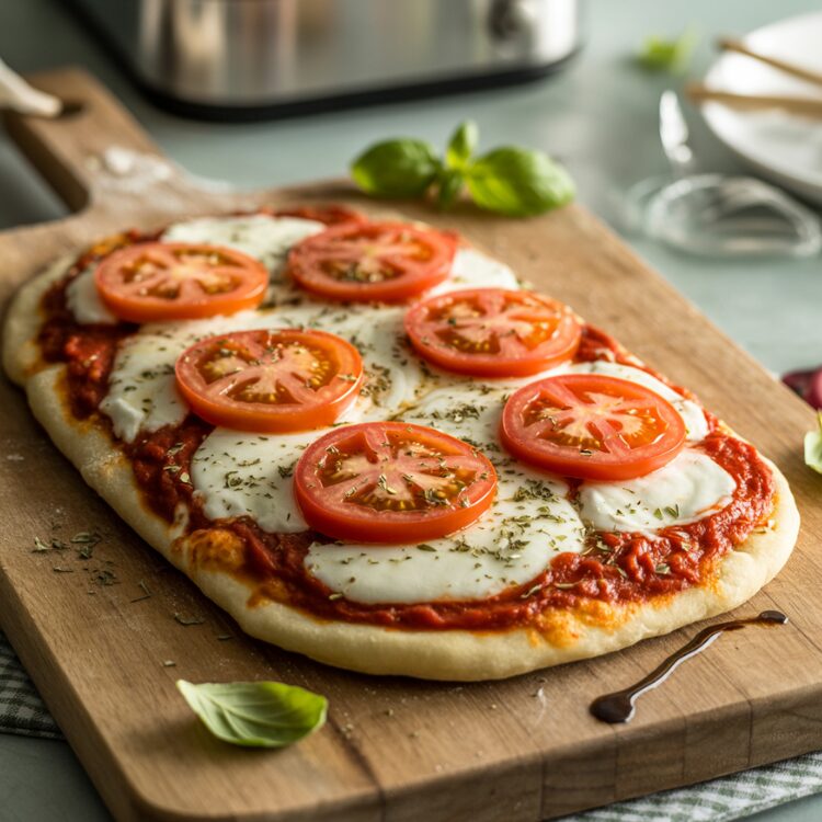 10-Minute Margherita Flatbread Pizza