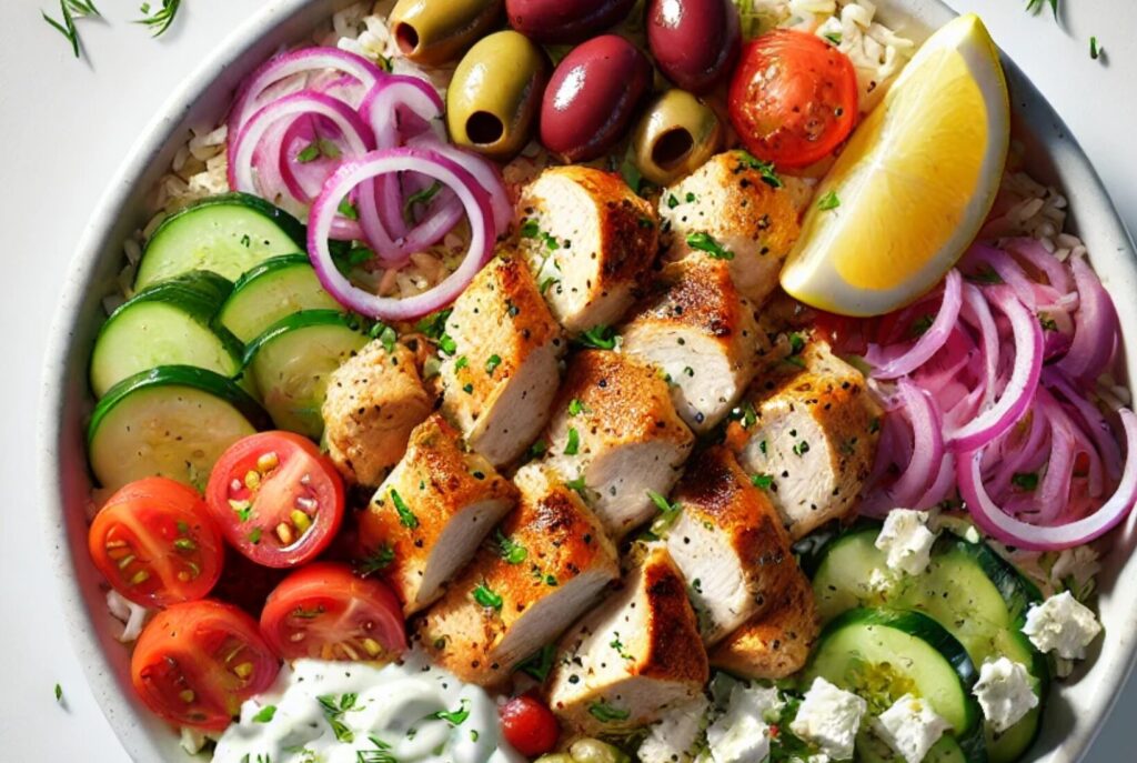 Greek Chicken Gyro Bowls