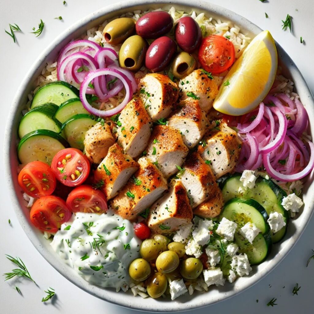 Greek Chicken Gyro Bowls